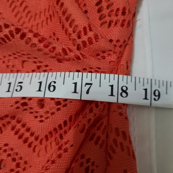 Olivia Matthew's Woman's Sleeveless Knit Dress, Size: 1X, Color: Orange - Picture 13 of 15